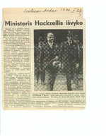 Straipsniai Lietuvos spaudoje apie Lietuvos Respublikos užsienio reikalų ministro S.Lozoraičio susitikimą su Suomijos užsienio reikalų ministru A.Hackzelliu
